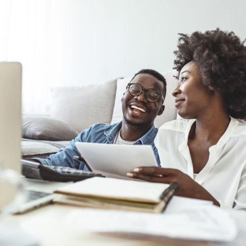 Happy couple making an RRSP contribution before the deadline