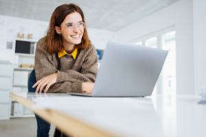 Woman thoughtful about her investments